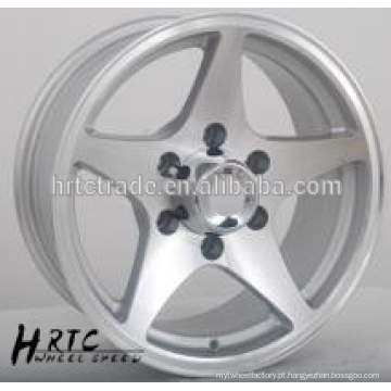 HRTC Durable replica cromo roda de carro rim14 ~ 16 polegadas 5 buraco roda jante